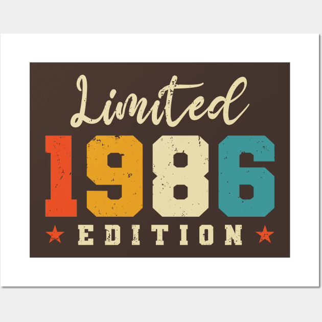 Limited 1986 Edition Birth 1986 the birthday gift 1986 Wall Art by POS